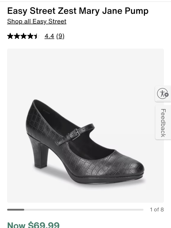 easy street Shoes - easy street Black Croc-Texture Mary Jane Pump